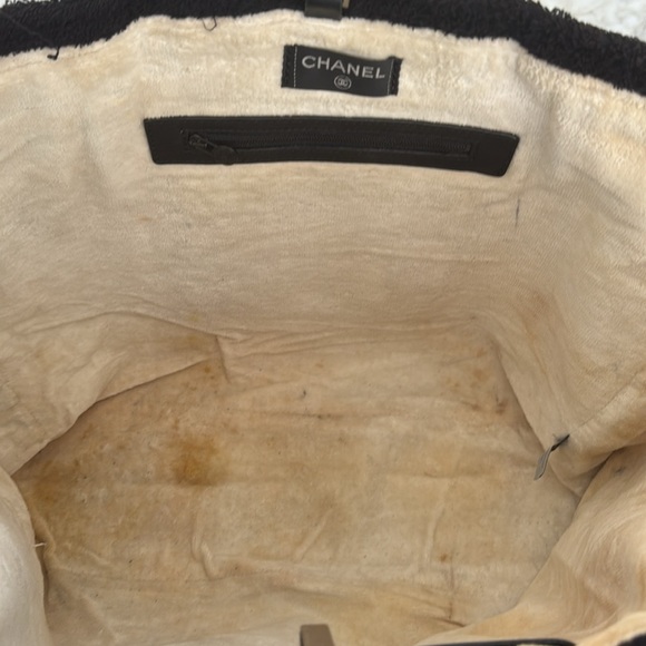 CHANEL Terry Cloth Top Handle BeachTote Bag. Circa 1990’s - Picture 6 of 11